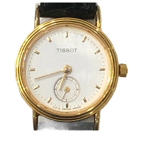 Tissot Accessories - Vintage Tissot Ladies C213K Leather Band Wristwatch Sapphire Crystal Swiss Made